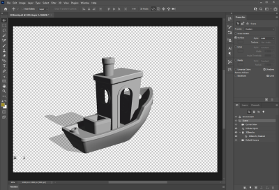 Photoshop with 3D STL object