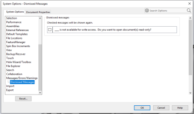 System Options Dialog